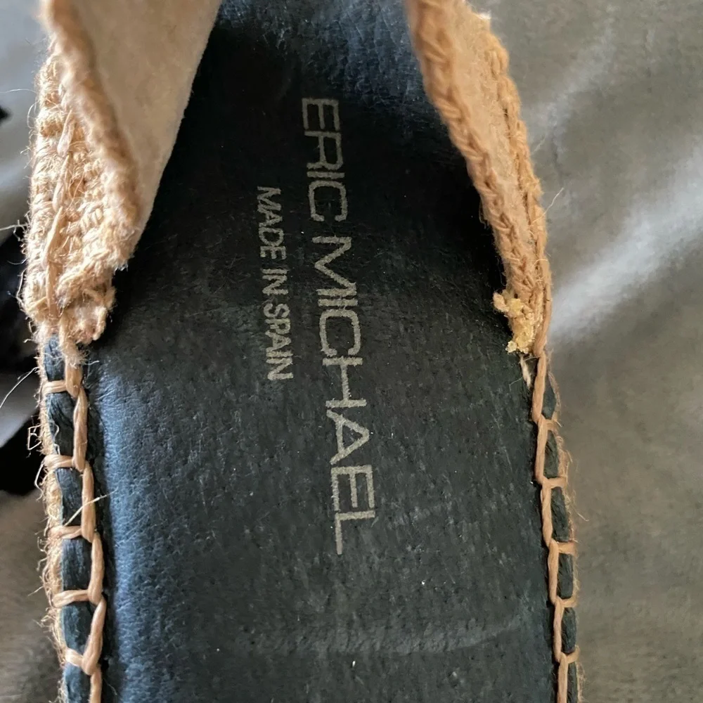 ERIC MICHAEL-unique wedge espadrilles, size 11